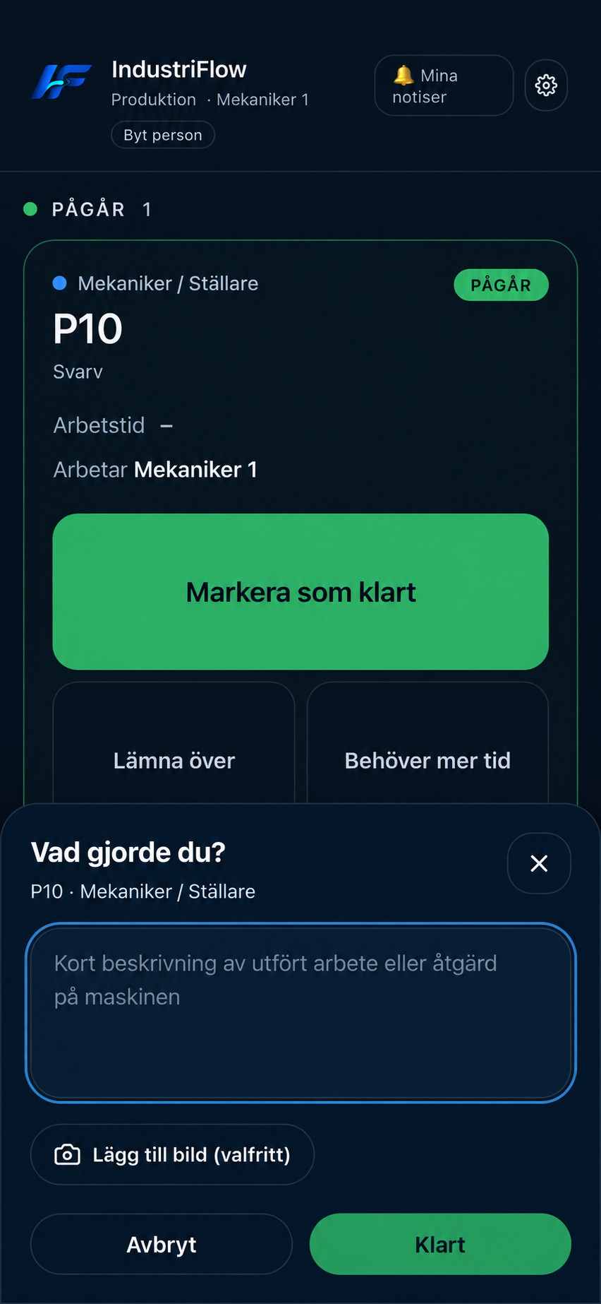 Dokumentation innan ärendet avslutas